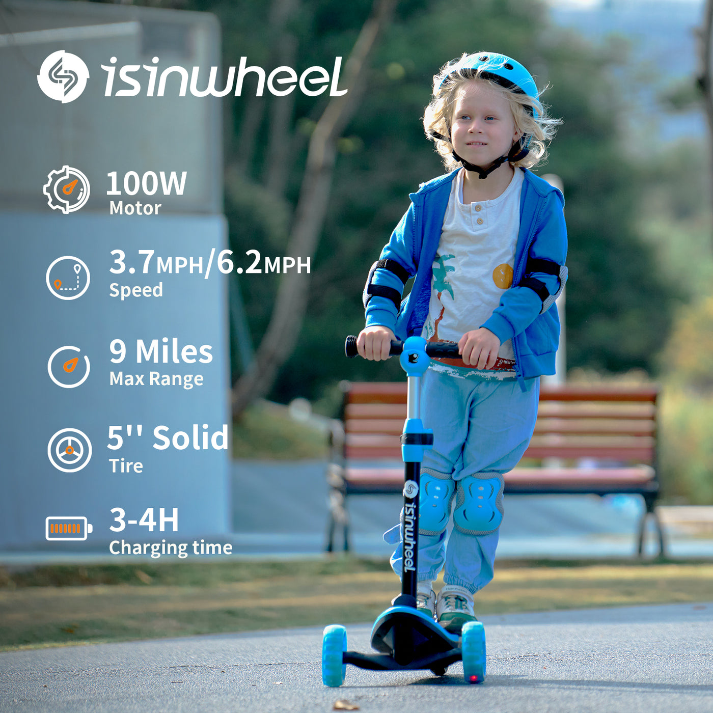 isinwheel Mini 3 Wheel Kids Electric Scooter
