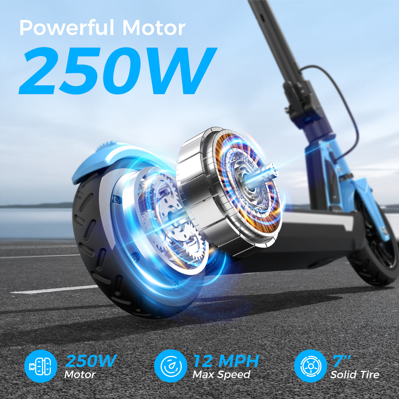 isinwheel S7 Glow Adjustable Kids E-Scooter
