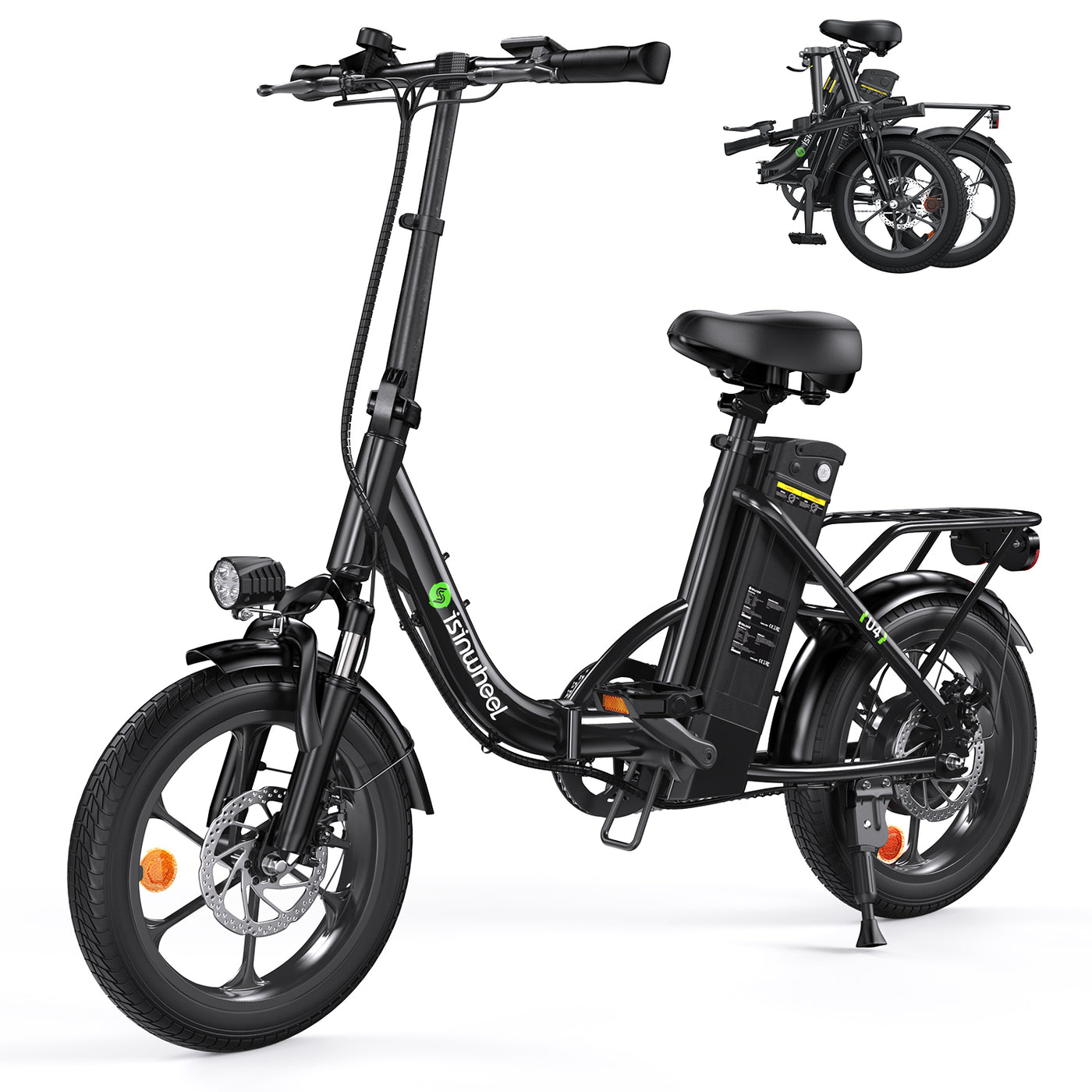 isinwheel U4 Foldable Step-thru Electric Bike 500w 55Miles Range