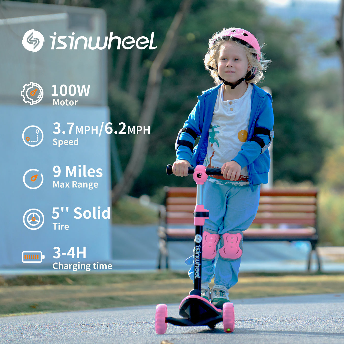 isinwheel Mini 3 Wheel Kids Electric Scooter
