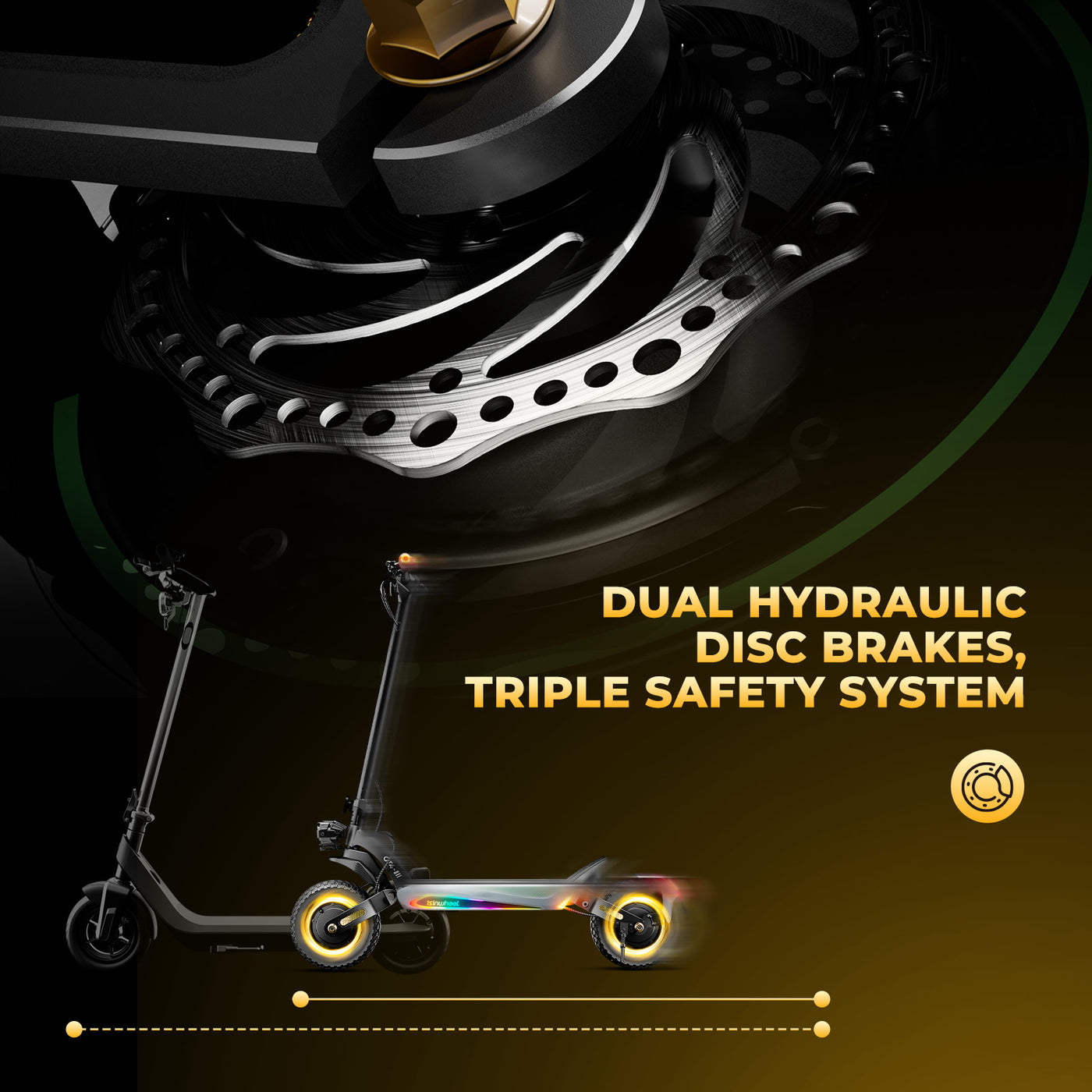 isinwheel® GT4 High-Performance 2400W Dual Motor Electric Scooter