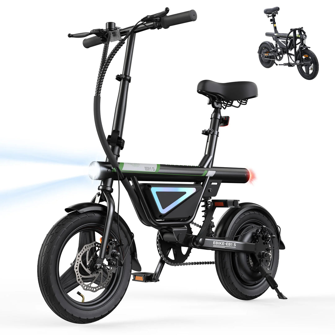 opvouwbare elektrische mountainbike EB1S fiets 500W Bestsellers Global DIY Hängetasche nähen zur Color-Color:46. Emerald