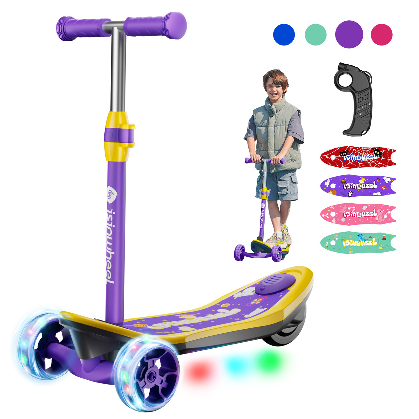 isinwheel MiniSpider 2-in-1 Electric Scooter for Kids