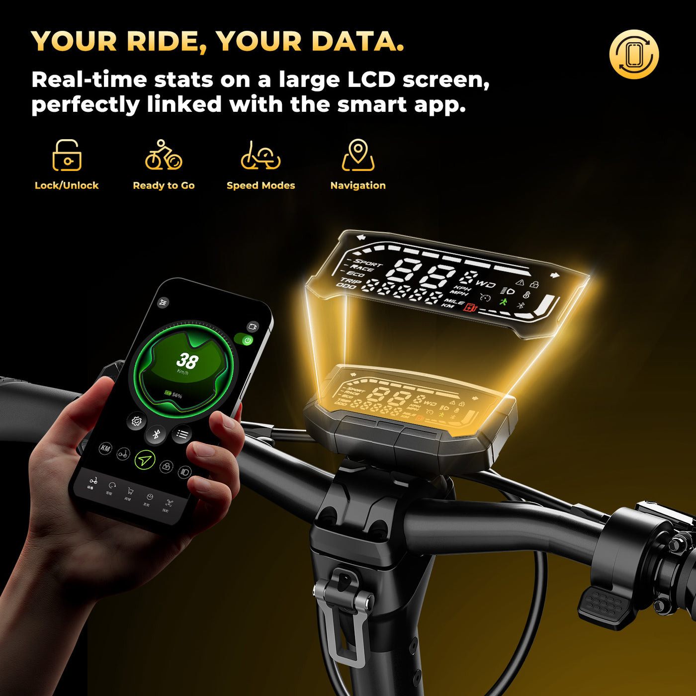 isinwheel® GT4 High-Performance 2400W Dual Motor Electric Scooter